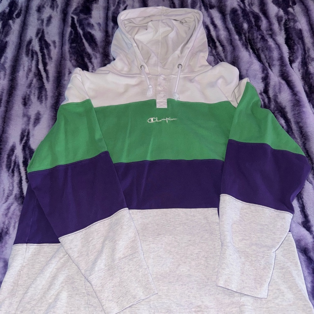 Multicolored Champion Thin Hoodie